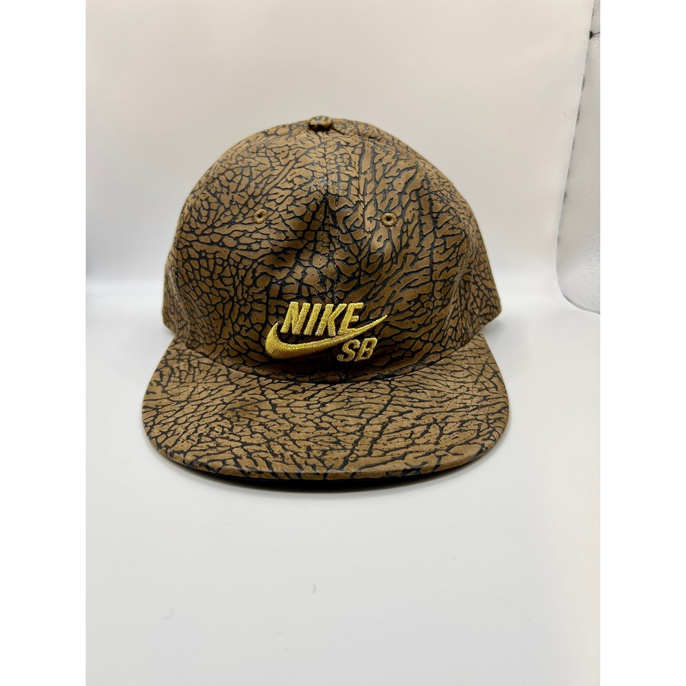 Nike SB Brown Cement Elephant Print Cap Hat Skateboard Paul Rodriguez Dunk